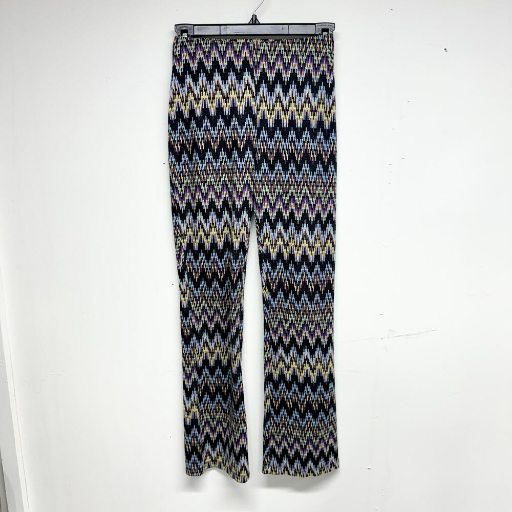 Urban Outfitters Women Abstract Multi‎ Color Zig Zag Flare Pull On Pant XS